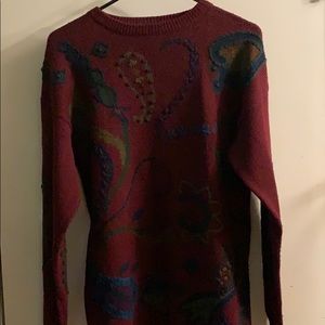 Maroon Vintage looking Winter Sweater